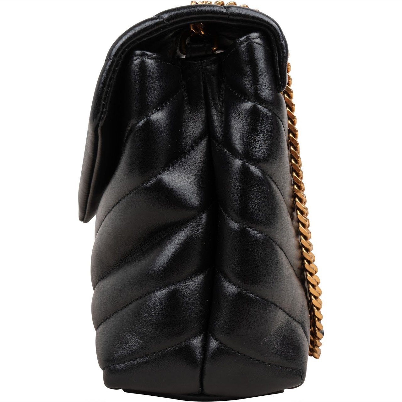 Saint Laurent Quilted Leather Small Loulou Crossbody Bag Zwart