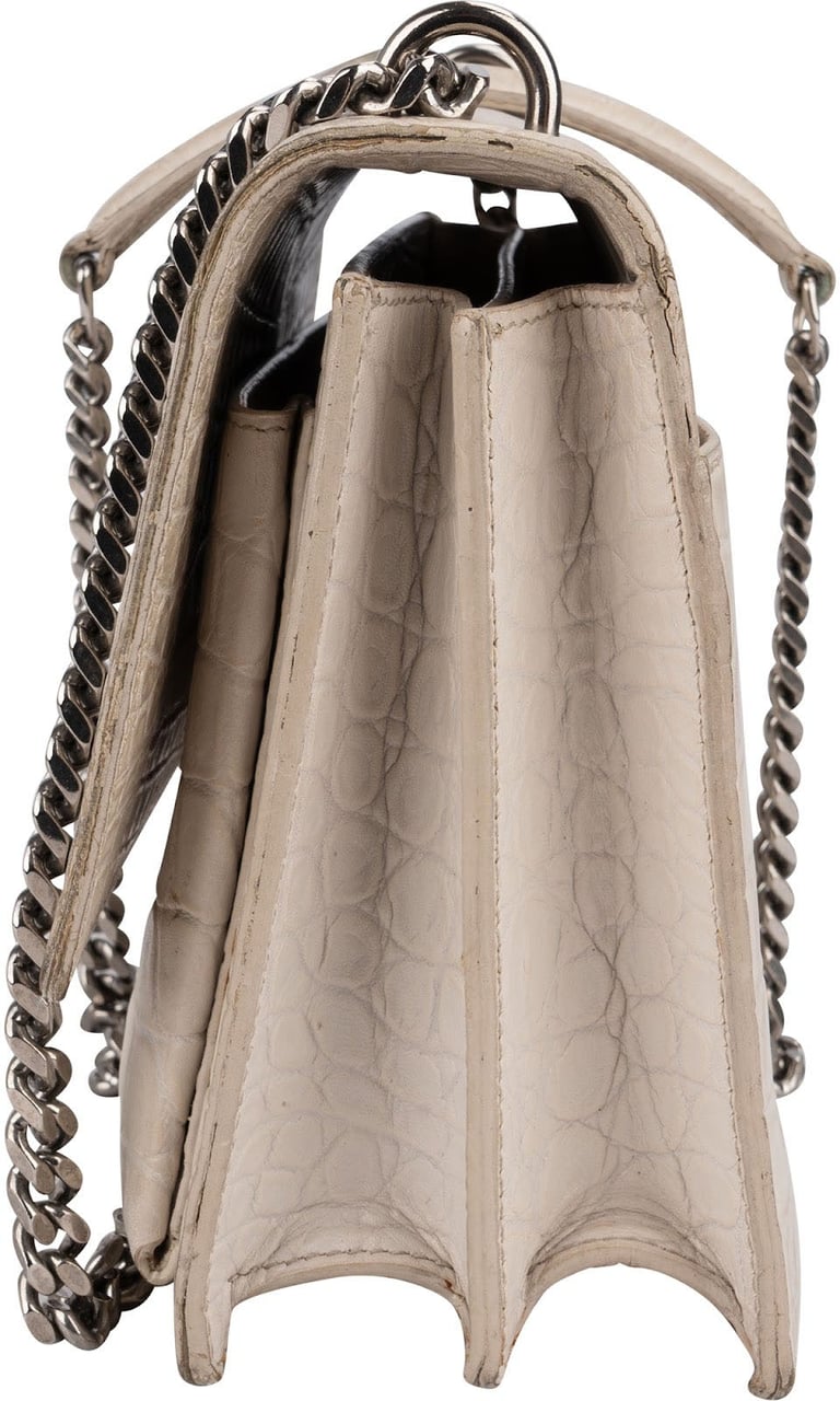 Saint Laurent Croc-Embossed Leather Sunset Crossbody Bag Divers