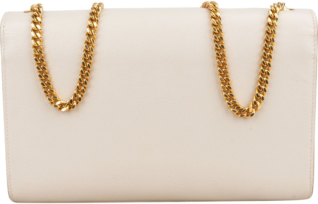 Saint Laurent Grained Leather Sunset Chain Wallet Crossbody Bag Divers