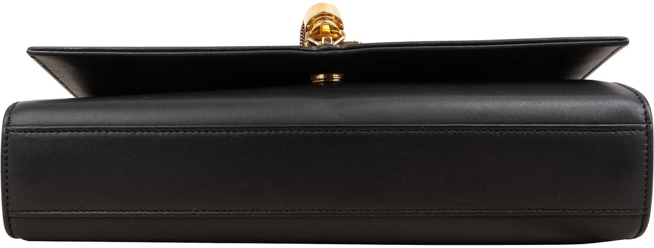 Saint Laurent Smooth Leather Kate Tassel Chain Shoulder Bag Zwart