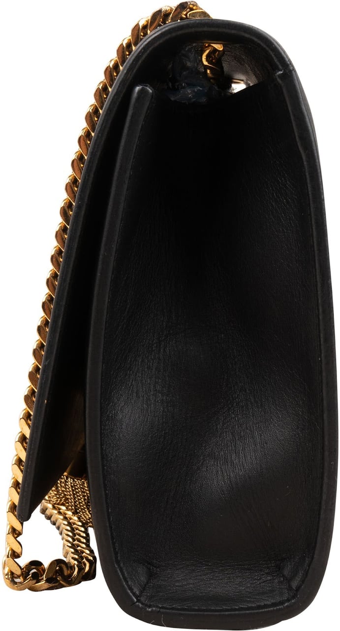 Saint Laurent Smooth Leather Kate Tassel Chain Shoulder Bag Zwart