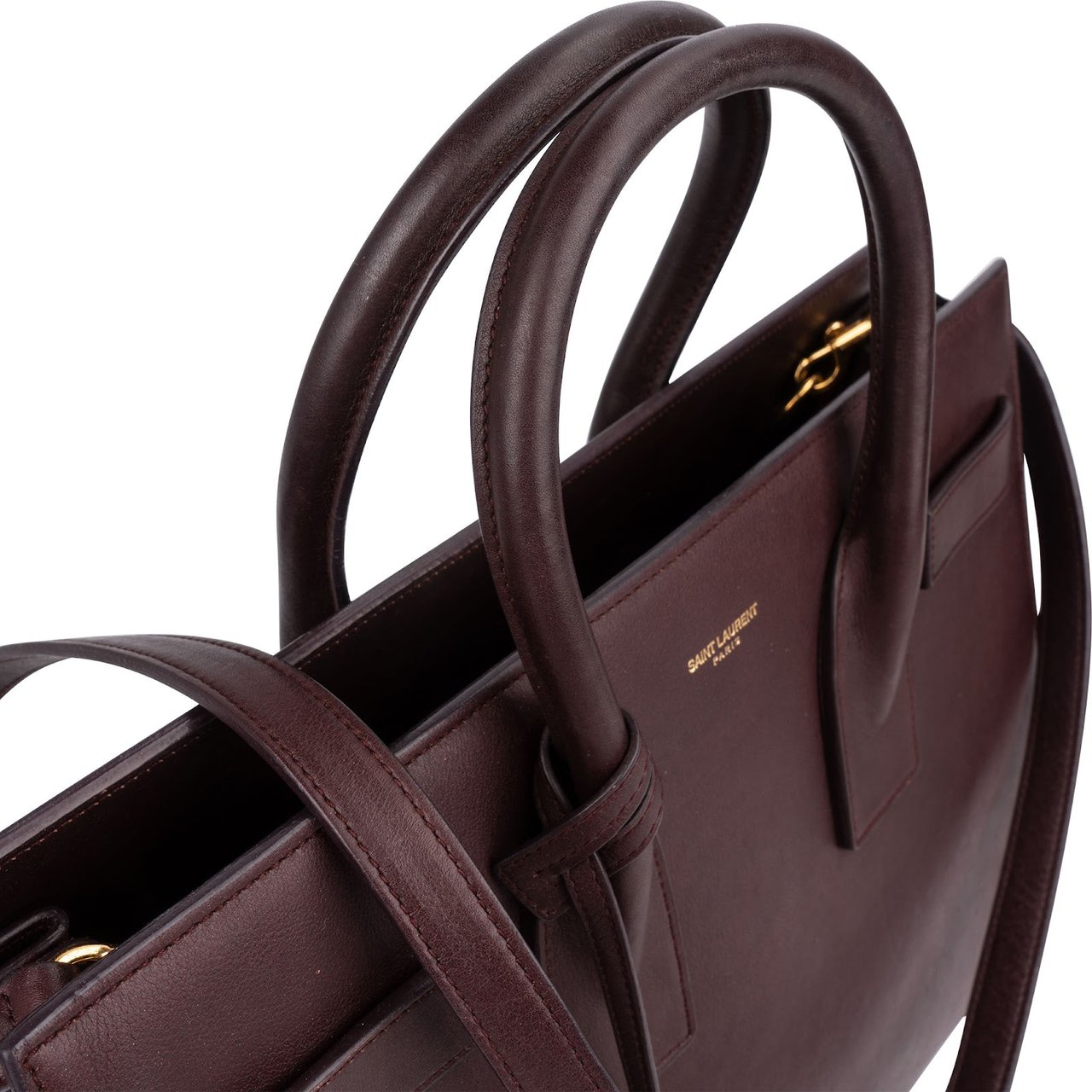 Saint Laurent Smooth Leather Sac de Jour Handbag Rood