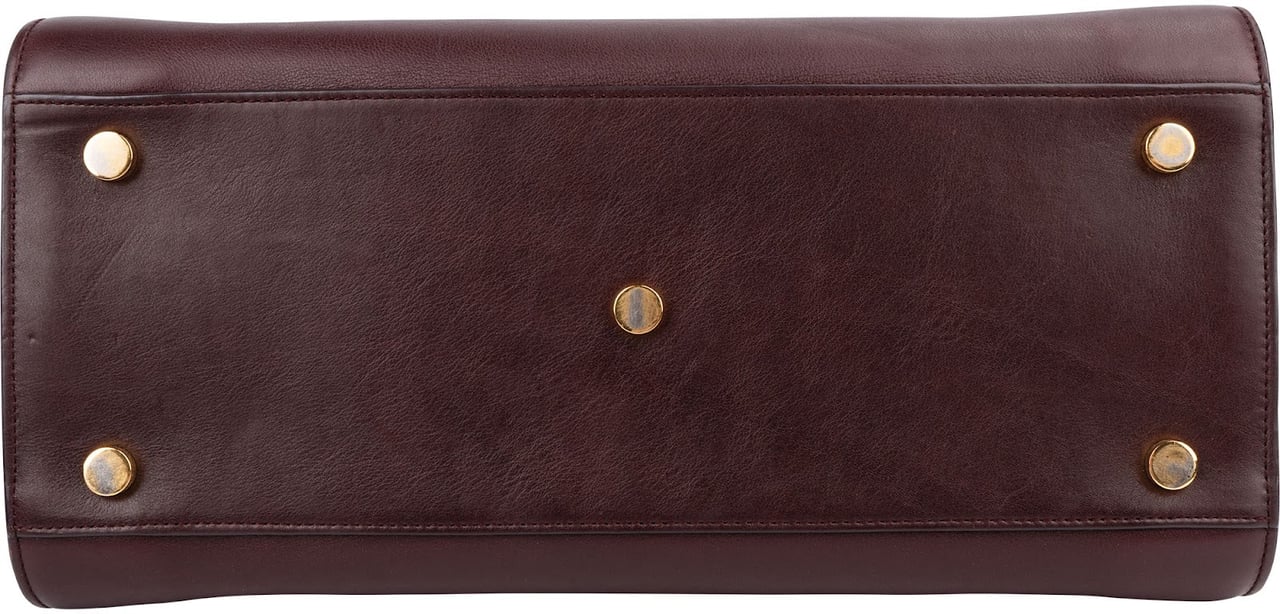 Saint Laurent Smooth Leather Sac de Jour Handbag Rood