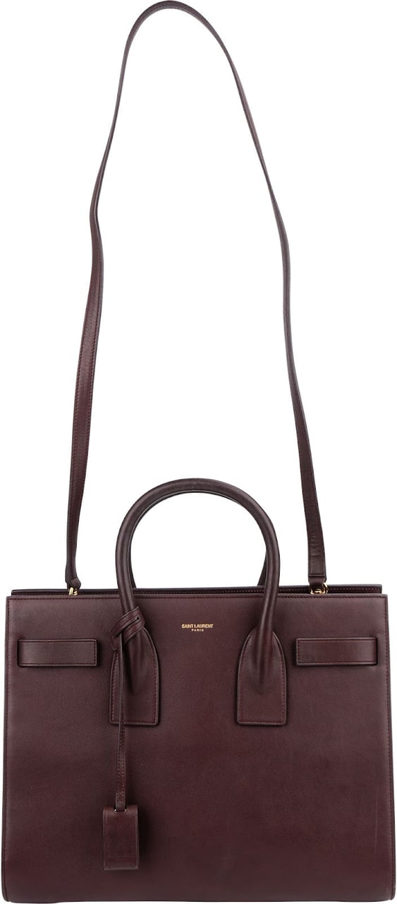 Saint Laurent Smooth Leather Sac de Jour Handbag Rood