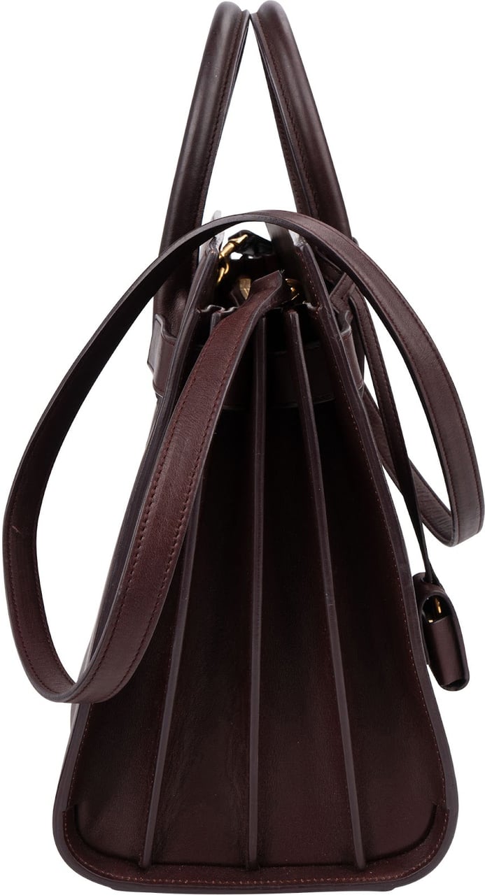 Saint Laurent Smooth Leather Sac de Jour Handbag Rood