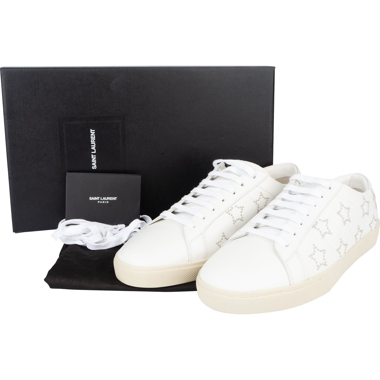 Saint Laurent Saint Laurent White Leather Star Sneaker (43) Divers