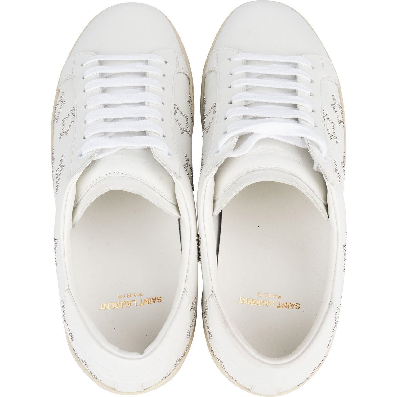 Saint Laurent Saint Laurent White Leather Star Sneaker (43) Divers