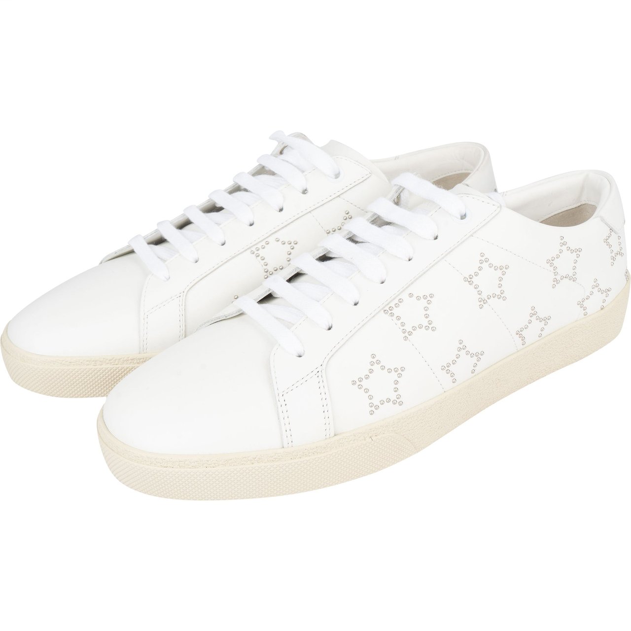 Saint Laurent Saint Laurent White Leather Star Sneaker (43) Divers