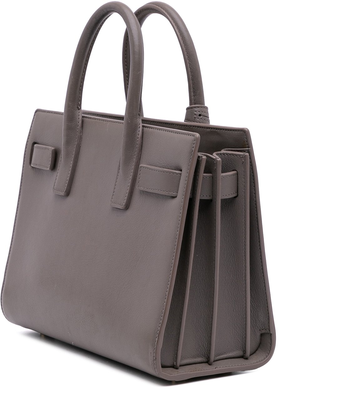 Saint Laurent Nano Leather Sac De Jour Grijs
