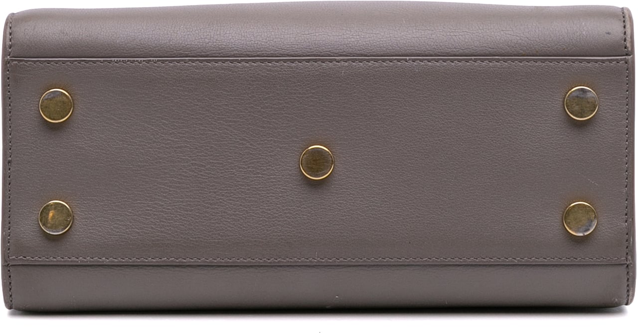 Saint Laurent Nano Leather Sac De Jour Grijs