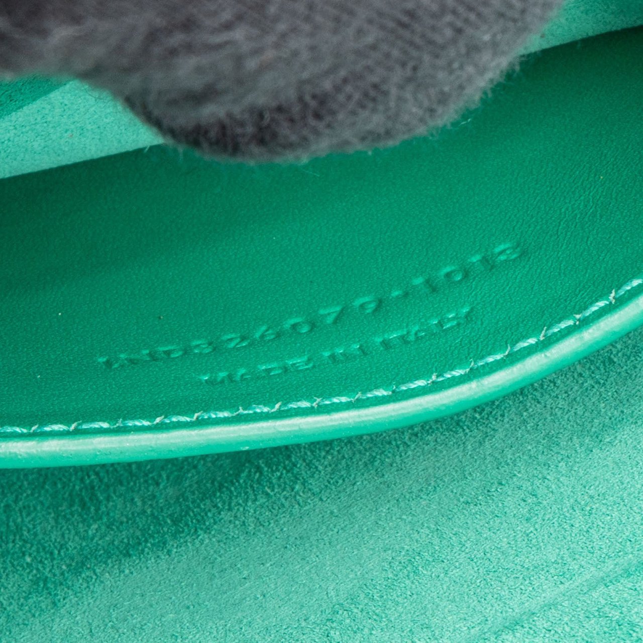 Saint Laurent Green Leather Clutch Groen