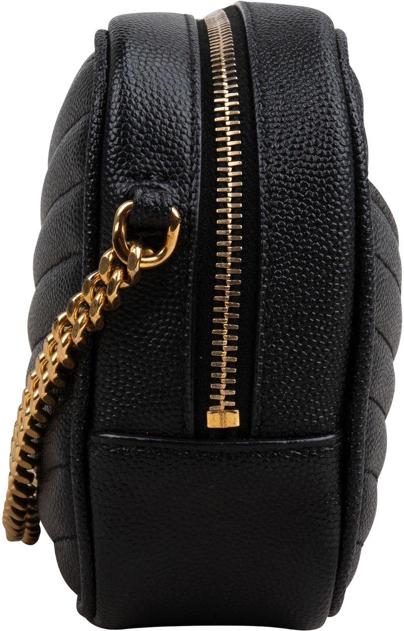 Saint Laurent Quilted Leather Lou Camera Crossbody Bag Zwart