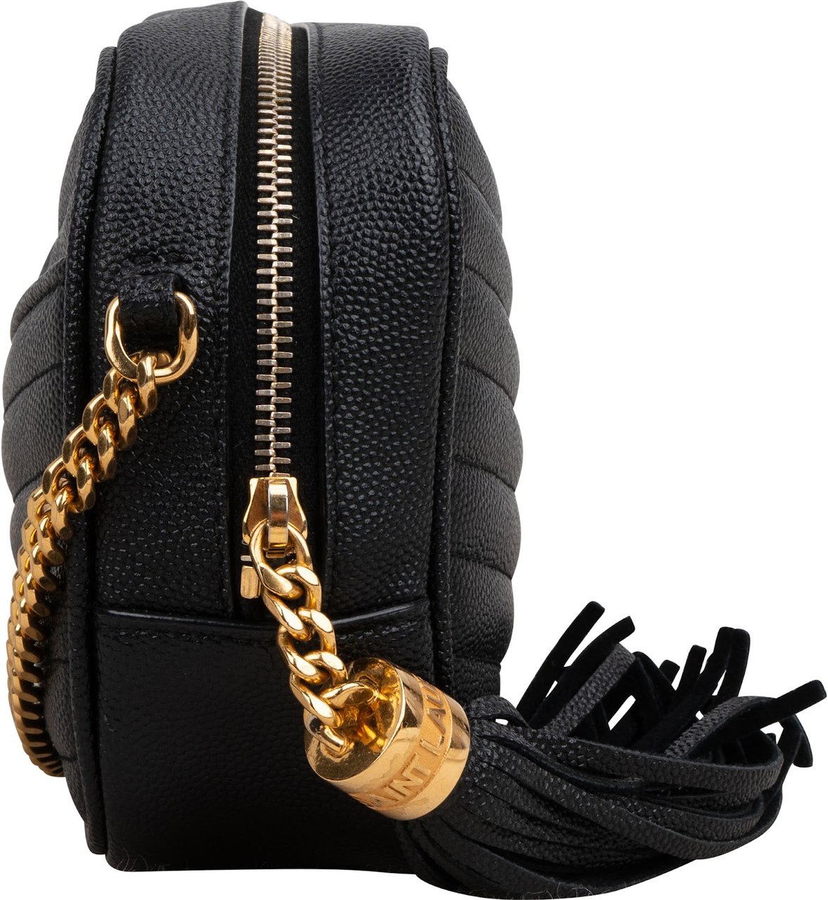 Saint Laurent Quilted Leather Lou Camera Crossbody Bag Zwart