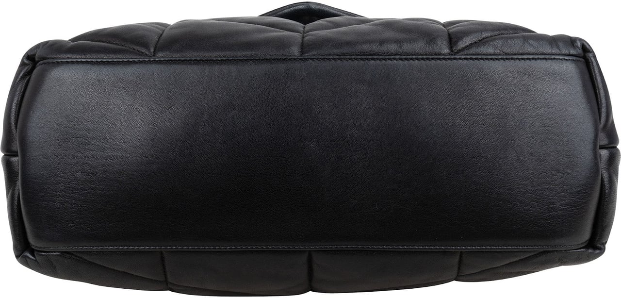 Saint Laurent Quilted Lambskin Loulou Puffer Crossbody Bag Zwart