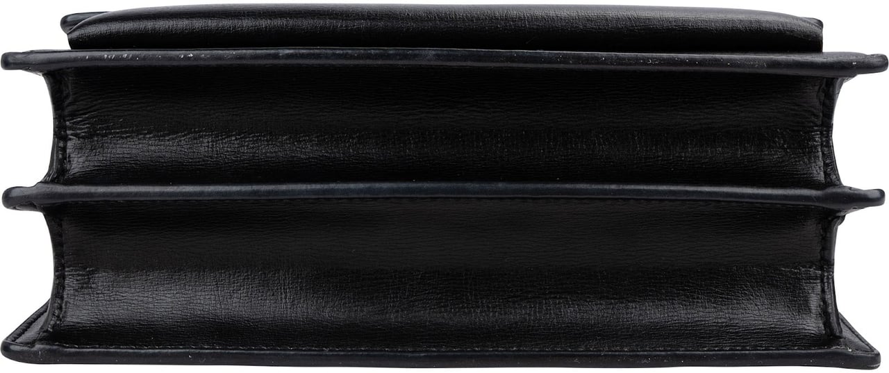 Saint Laurent Black Leather Sunset Medium Crossbody Bag Zwart