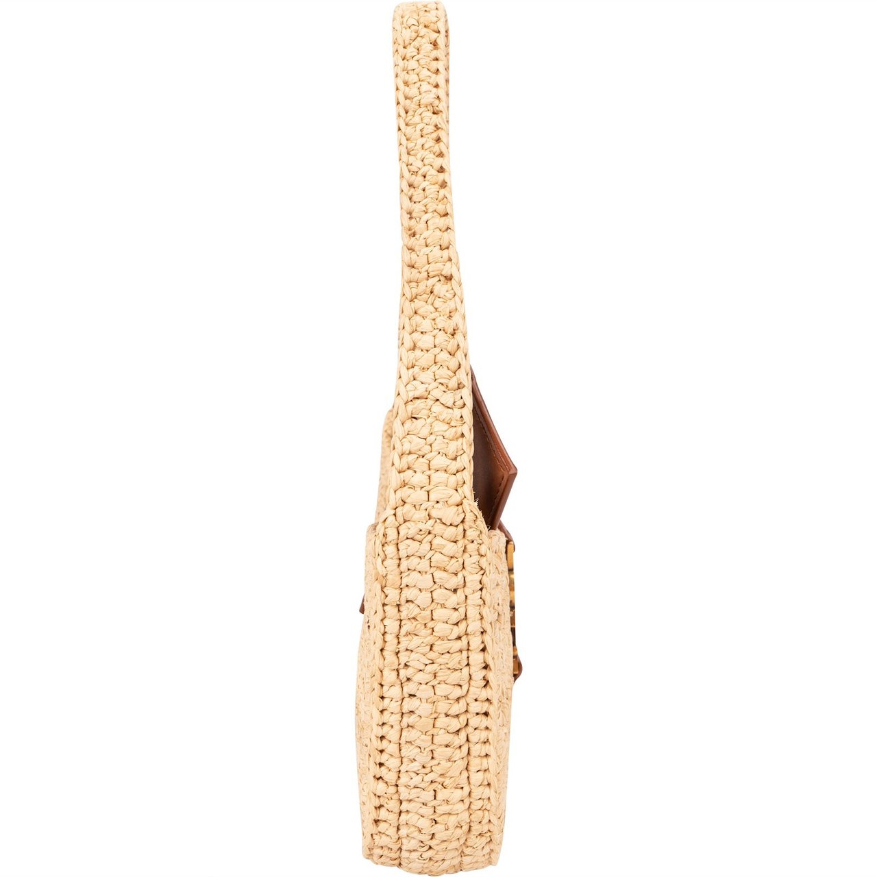 Saint Laurent Raffia Le 5 à 7 Hobo Mini Handbag Beige