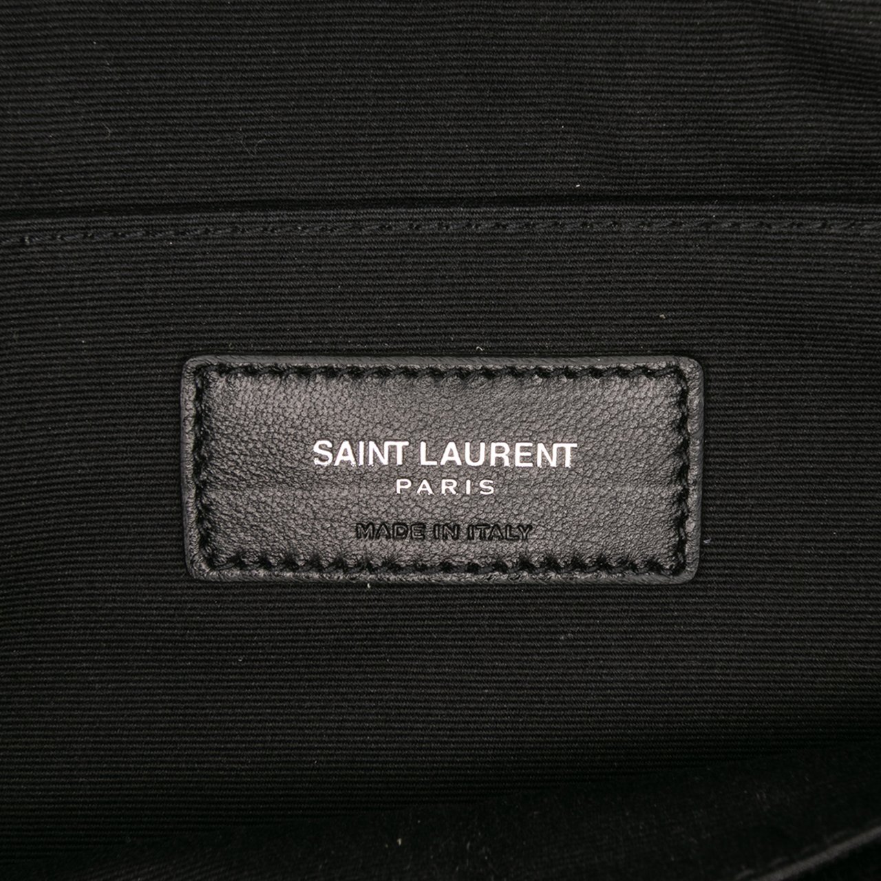 Saint Laurent Leather Star Rider Tablet Pouch Zwart