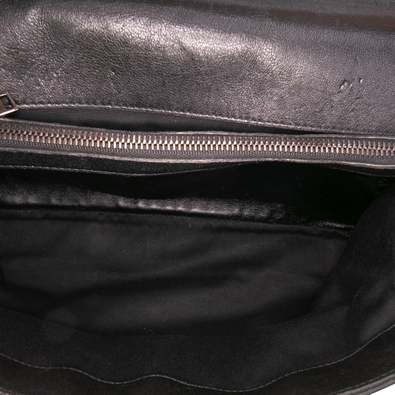 Saint Laurent Large Quilted Diamond Calfskin Monogram College Satchel Zwart