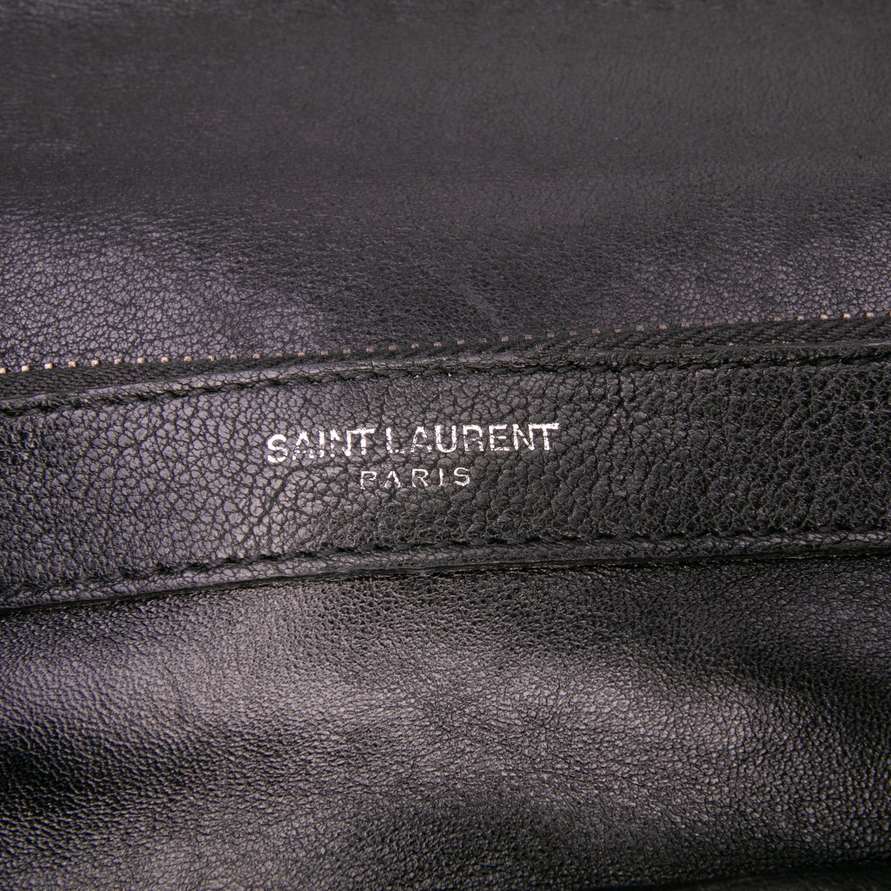 Saint Laurent Large Quilted Diamond Calfskin Monogram College Satchel Zwart