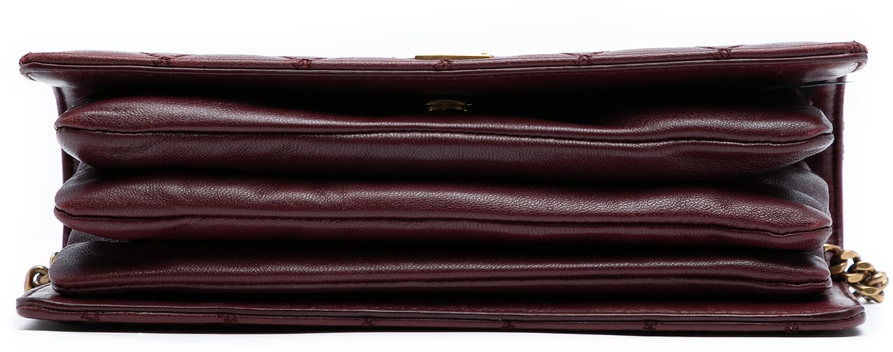 Saint Laurent Diamond Quilted Lambskin Angie Chain Bag Rood