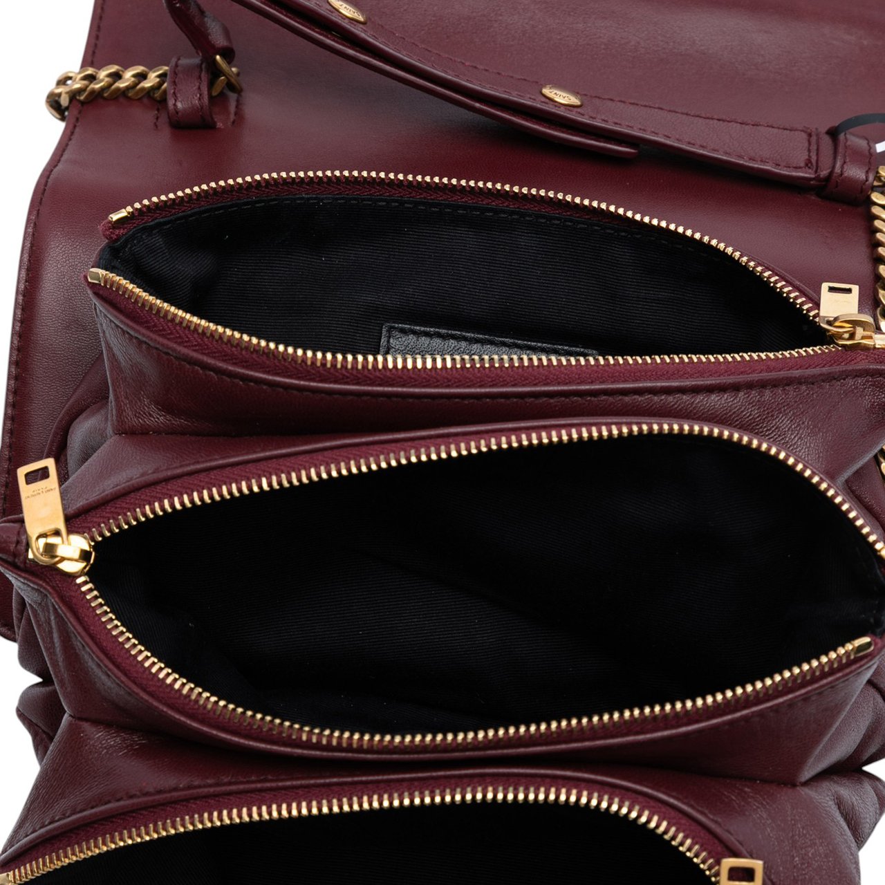 Saint Laurent Diamond Quilted Lambskin Angie Chain Bag Rood