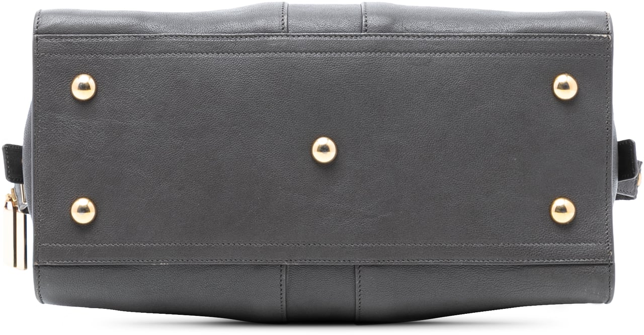 Saint Laurent Small Sheepskin Cabas Chyc Satchel Grijs