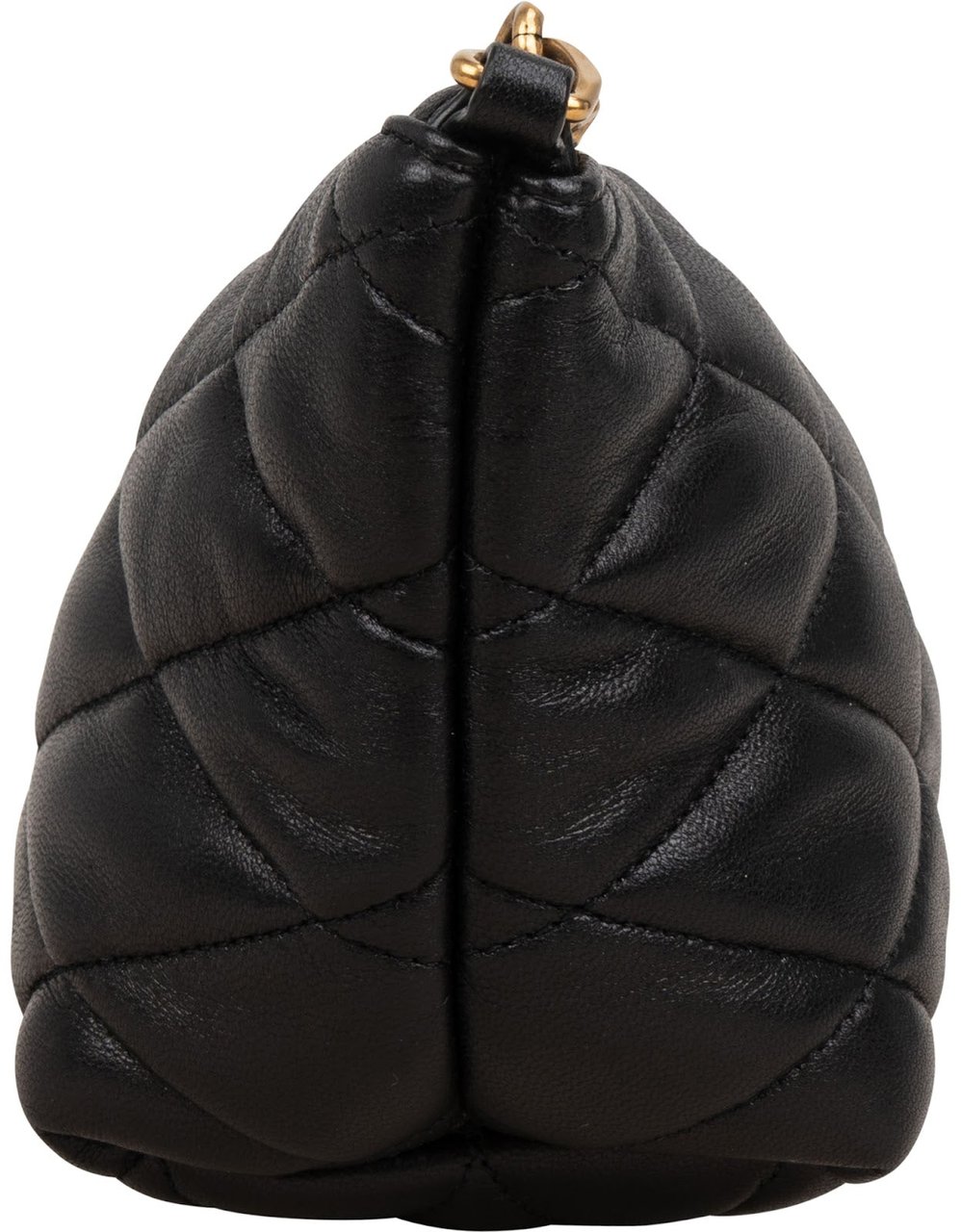 Saint Laurent Quilted Lambskin Sade Pochette Shoulder Bag Zwart