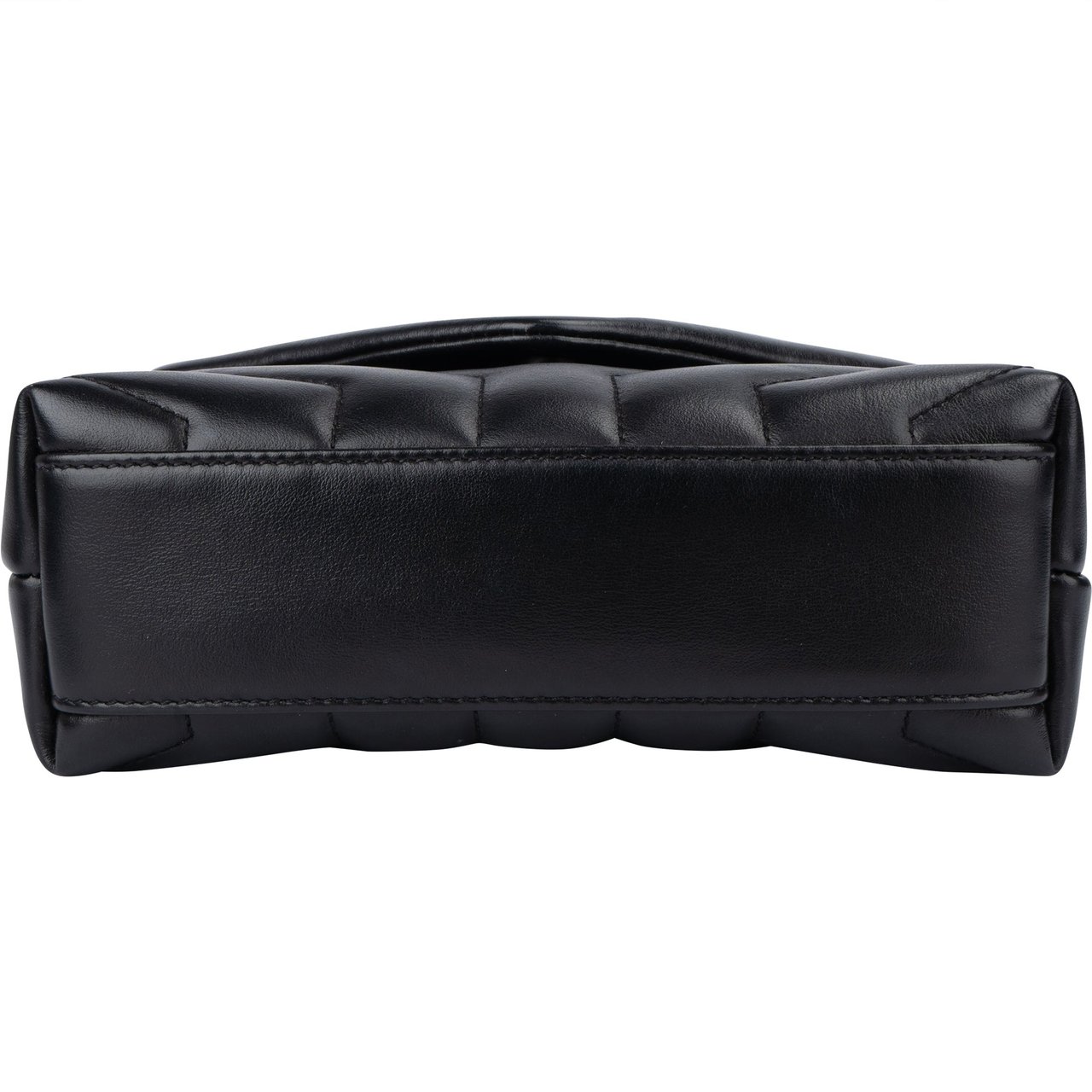 Saint Laurent Saint Laurent Black Leather Mini Lou Lou Crossbody Bag Zwart