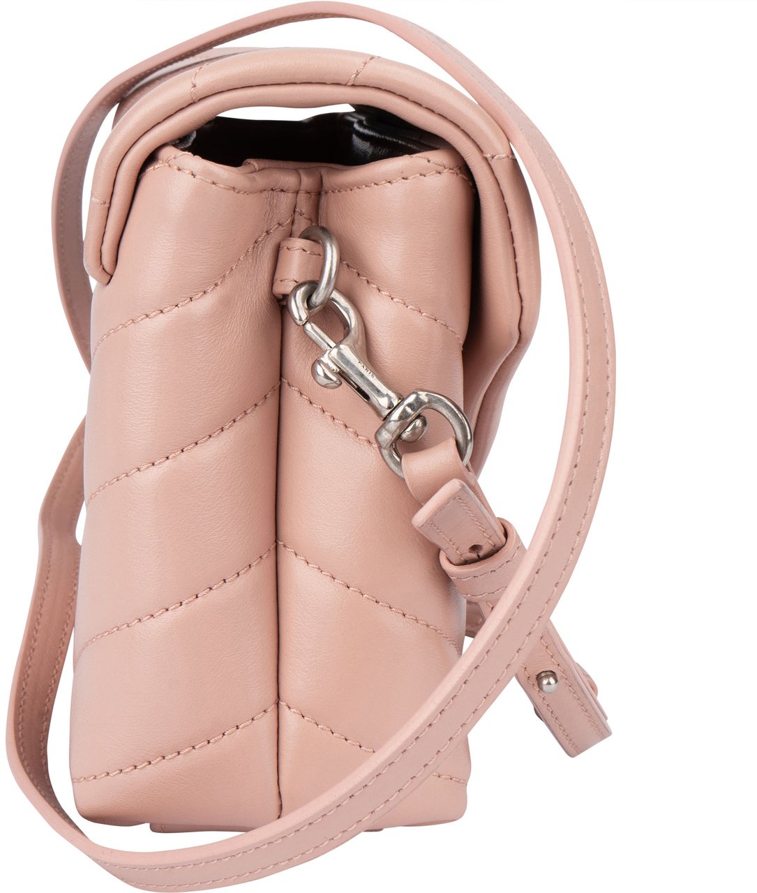 Saint Laurent Saint Laurent Rose Leather Lou Lou Crossbody Bag Roze