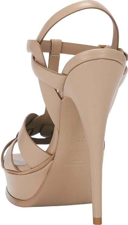 Saint Laurent Sandalo con tacco nude Beige