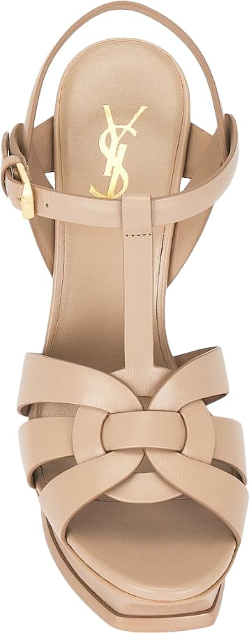 Saint Laurent Sandalo con tacco nude Beige