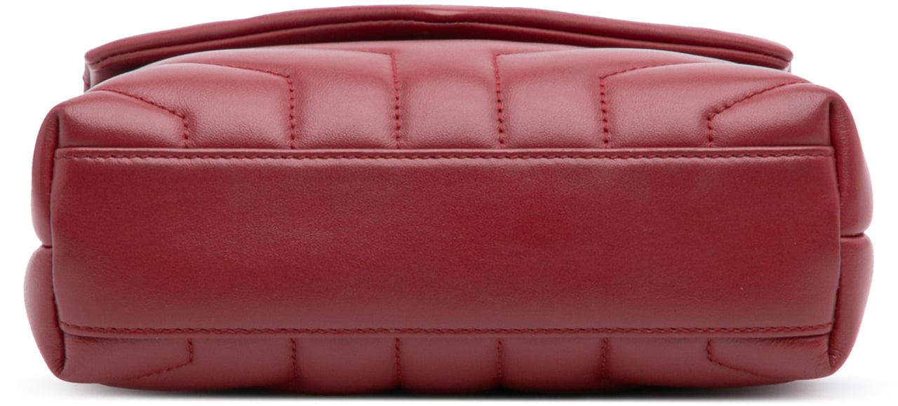 Saint Laurent Toy Matelasse Leather Monogram LouLou Crossbody Rood