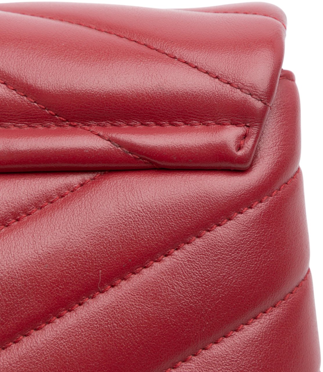 Saint Laurent Toy Matelasse Leather Monogram LouLou Crossbody Rood