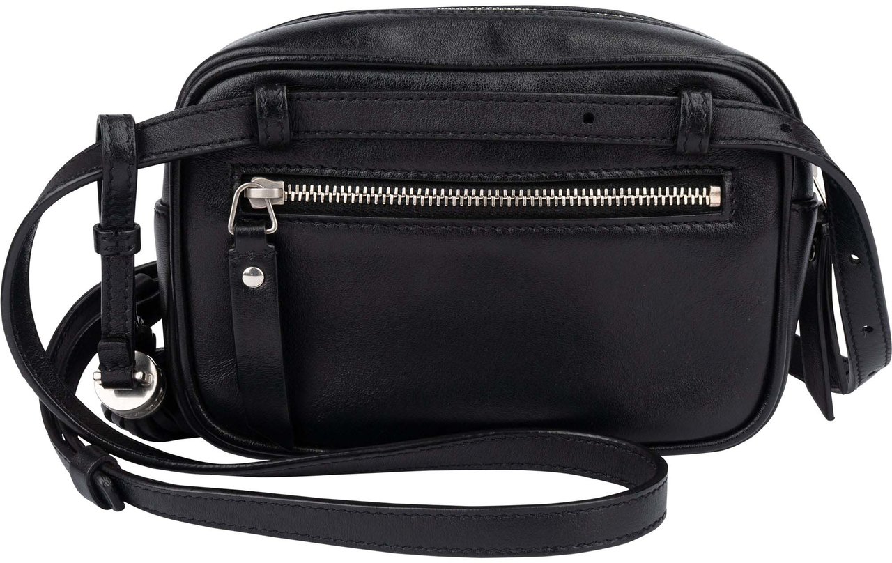 Saint Laurent Black Chevron Leather Lou Crossbody Bum Bag Zwart