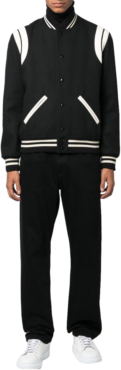 Saint Laurent Coats Black Zwart