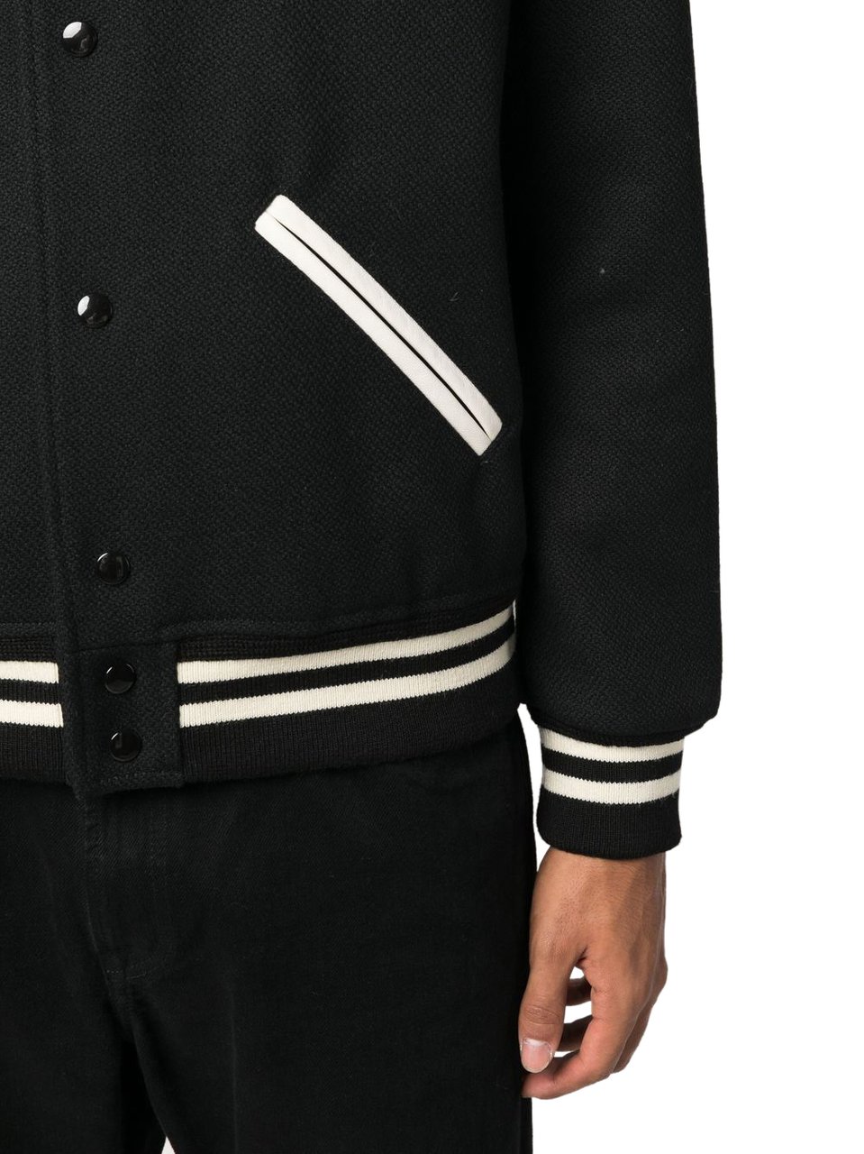 Saint Laurent Coats Black Zwart