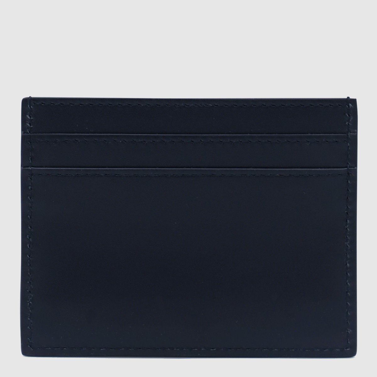 Saint Laurent Matte Black Minimalist Cardholder Wallet With Embossed Logo Zwart