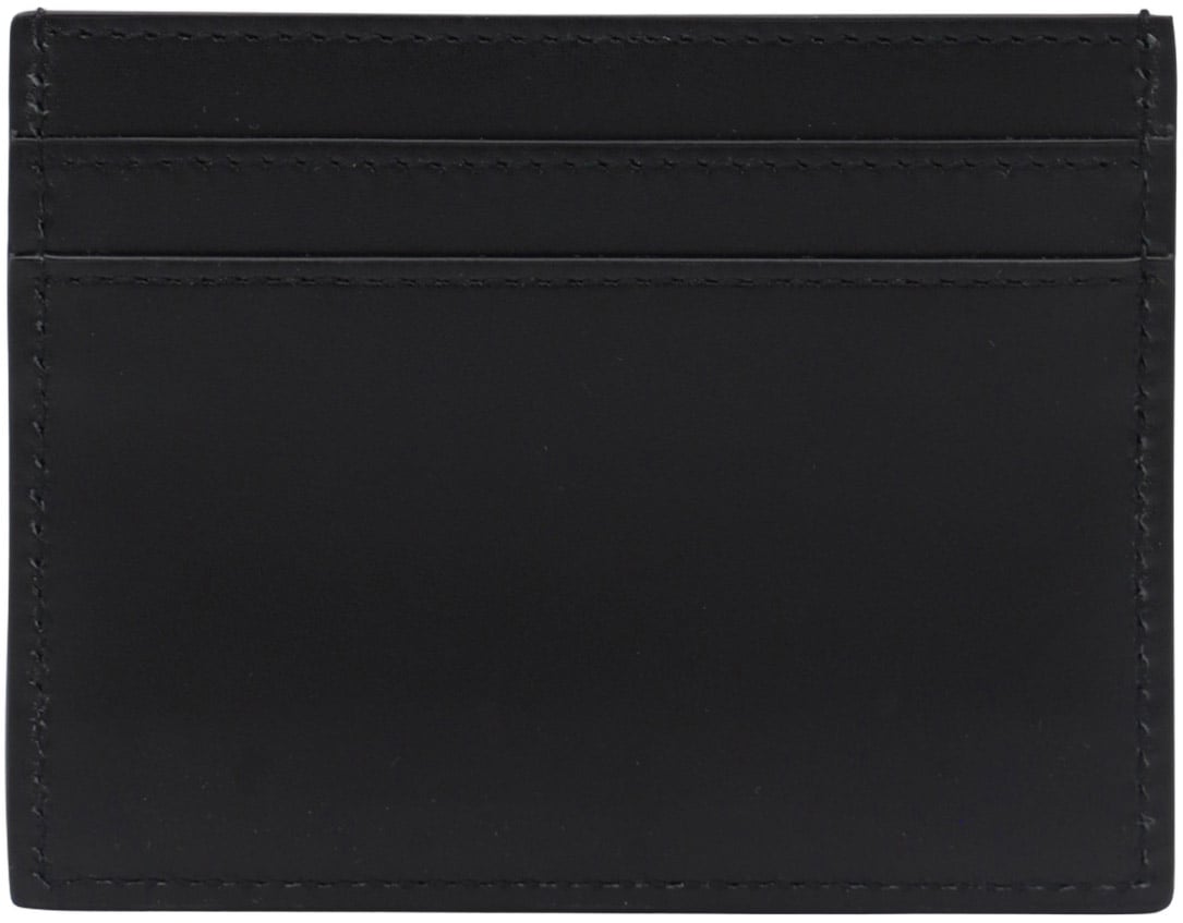 Saint Laurent Black Cardholder Wallet With Subtle Logo Zwart