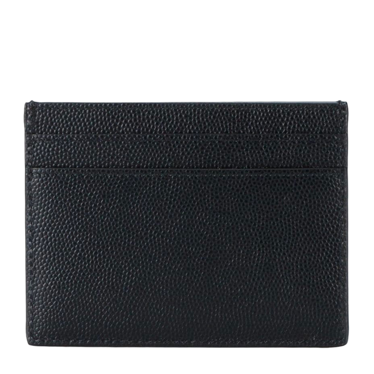 Saint Laurent Compact Textured Leather Wallet Zwart