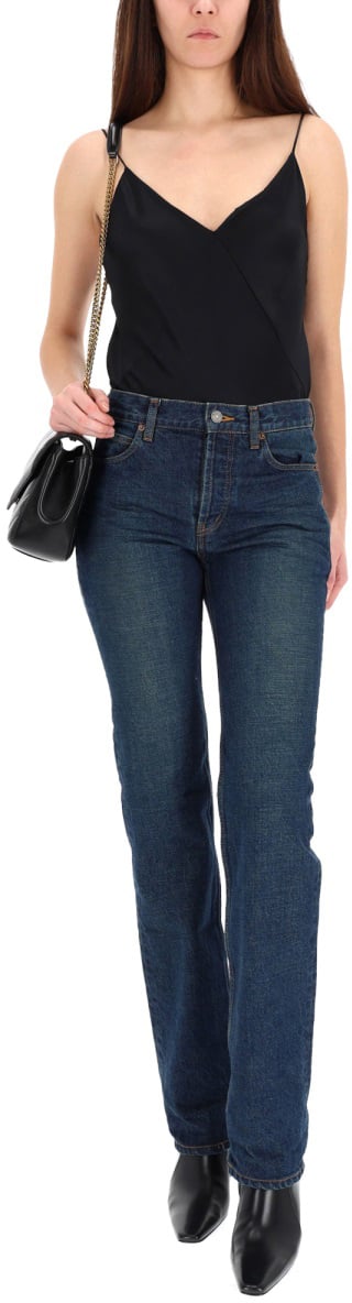 Saint Laurent LOW WAIST JEANS "NICO" Blauw