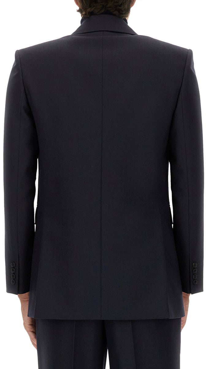 Saint Laurent DOUBLE-BREASTED WOOL JACKET Blauw