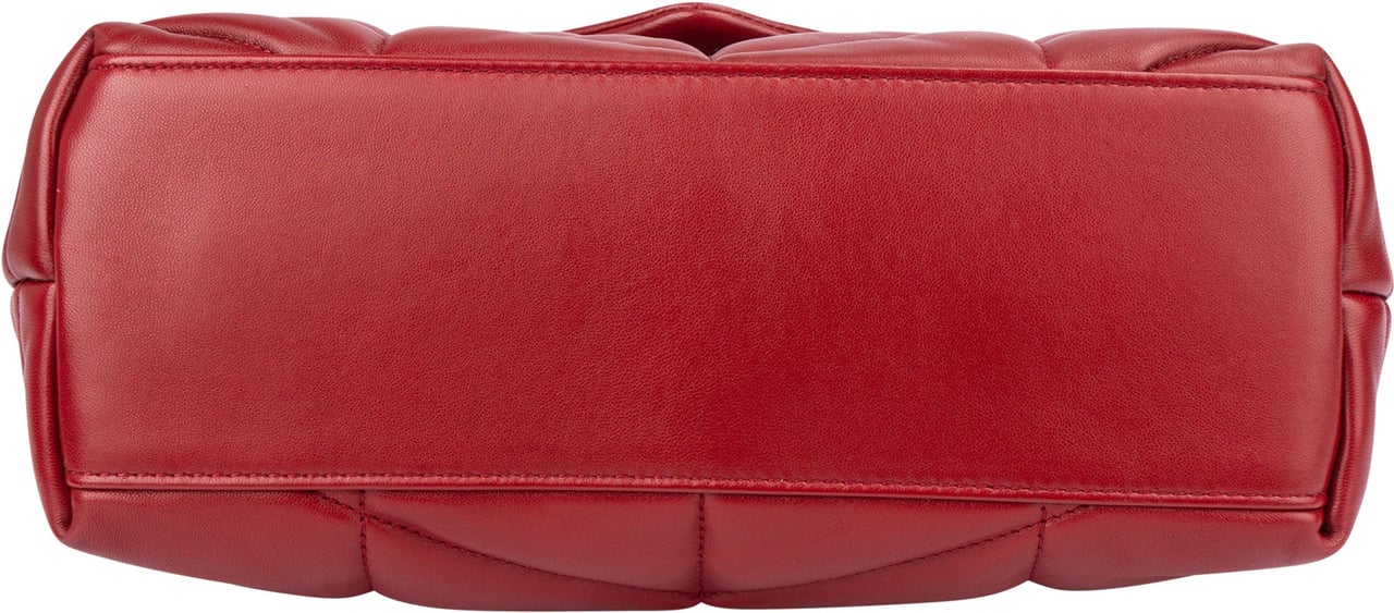 Saint Laurent Saint Laurent Quilted Leather LouLou Puffer Crossbody Bag Rood