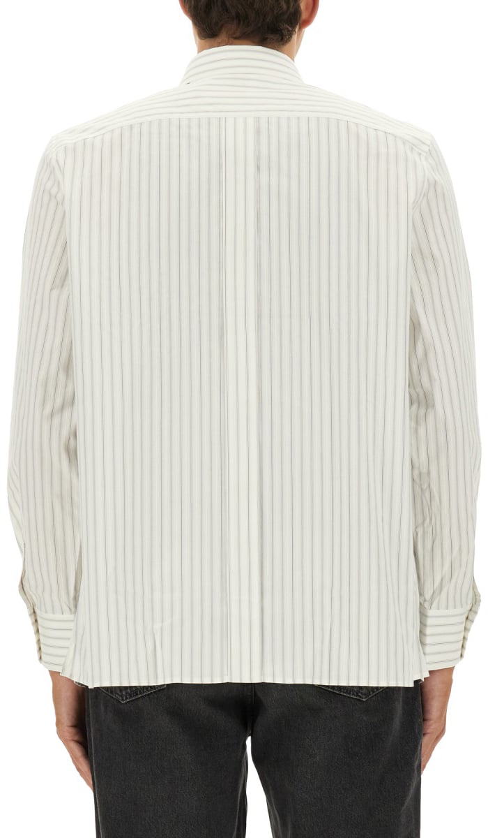 Saint Laurent CASSANDRE STRIPED SHIRT Wit