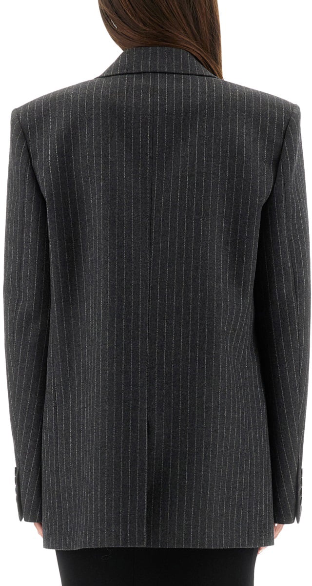 Saint Laurent CASSANDRE DOUBLE-BREASTED JACKET Grijs