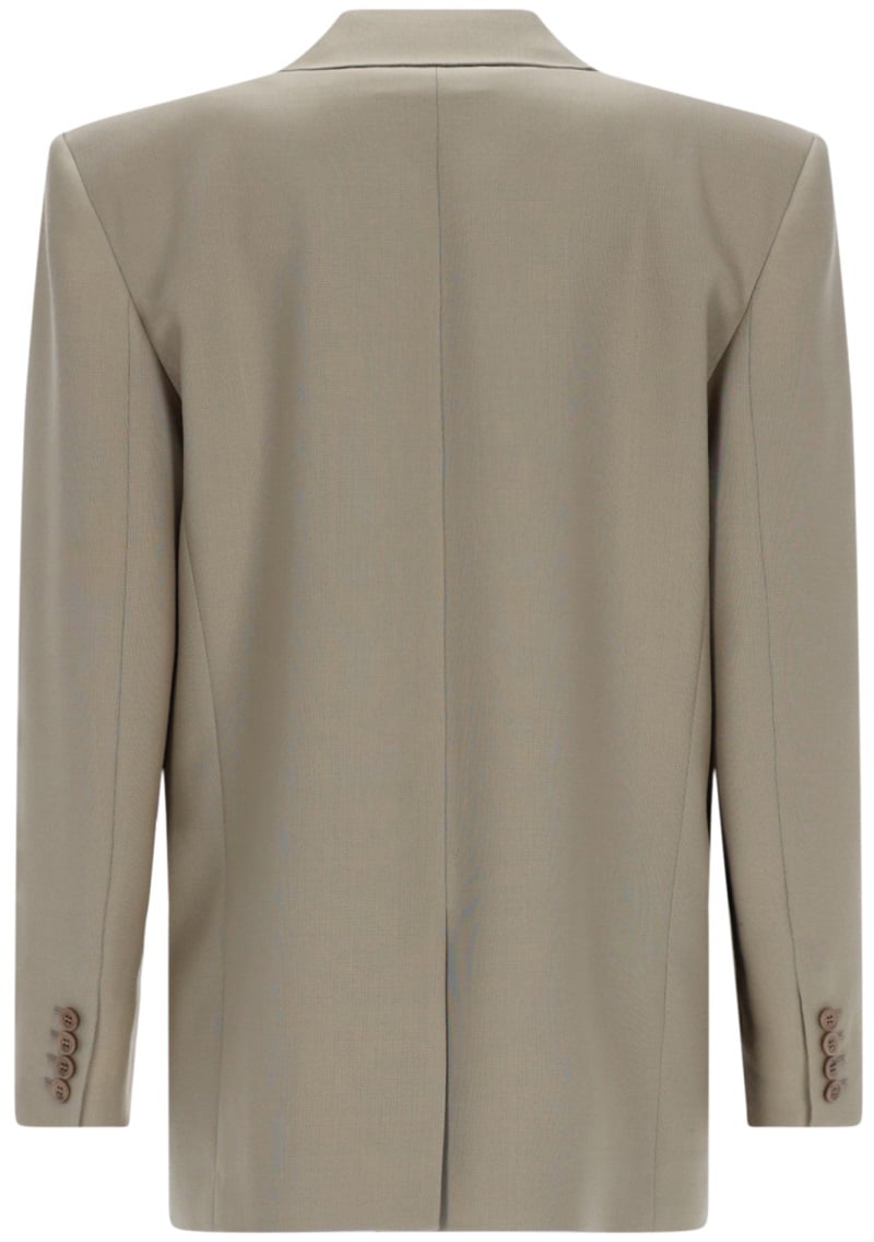 Saint Laurent BLAZER MONOPETTO IN LANA Beige