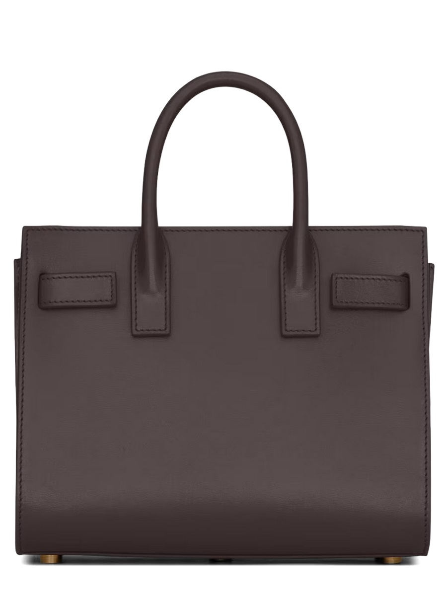 Saint Laurent Brown Lamb Leather Shoulder Bag Bruin