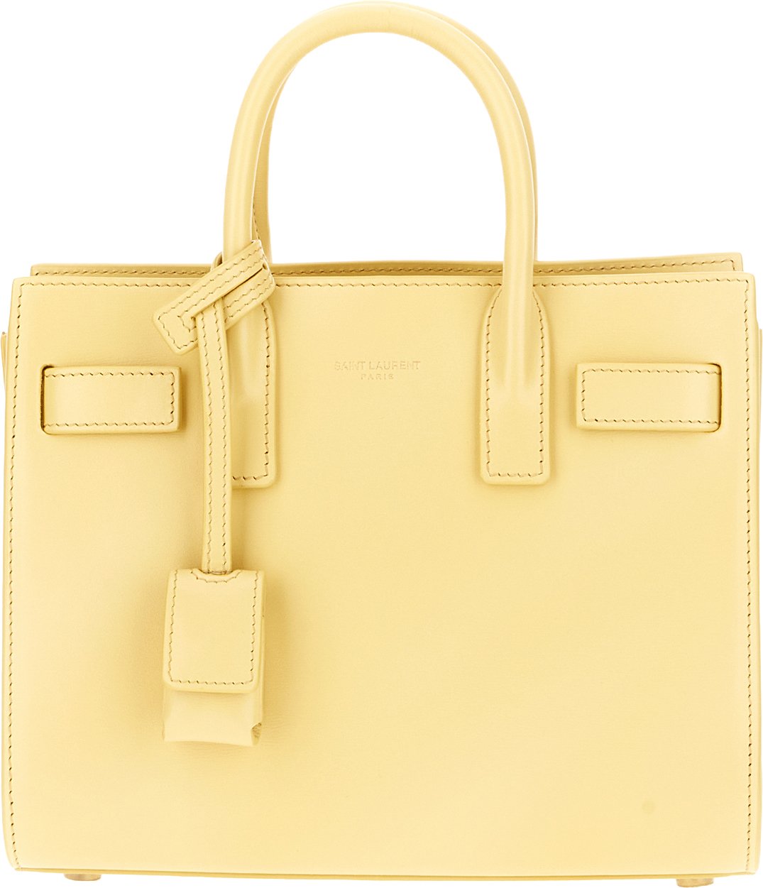 Saint Laurent Yellow leather nano Sac De Jour handbag Geel