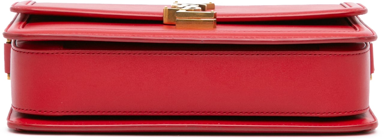 Saint Laurent Medium Calfskin Solferino Satchel In Box Rood