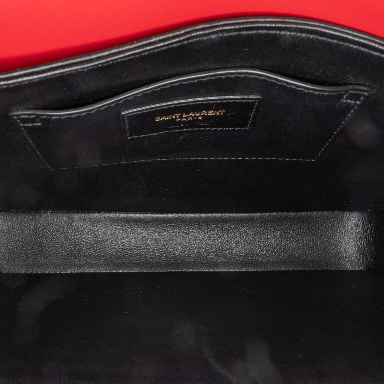 Saint Laurent Medium Calfskin Solferino Satchel In Box Rood