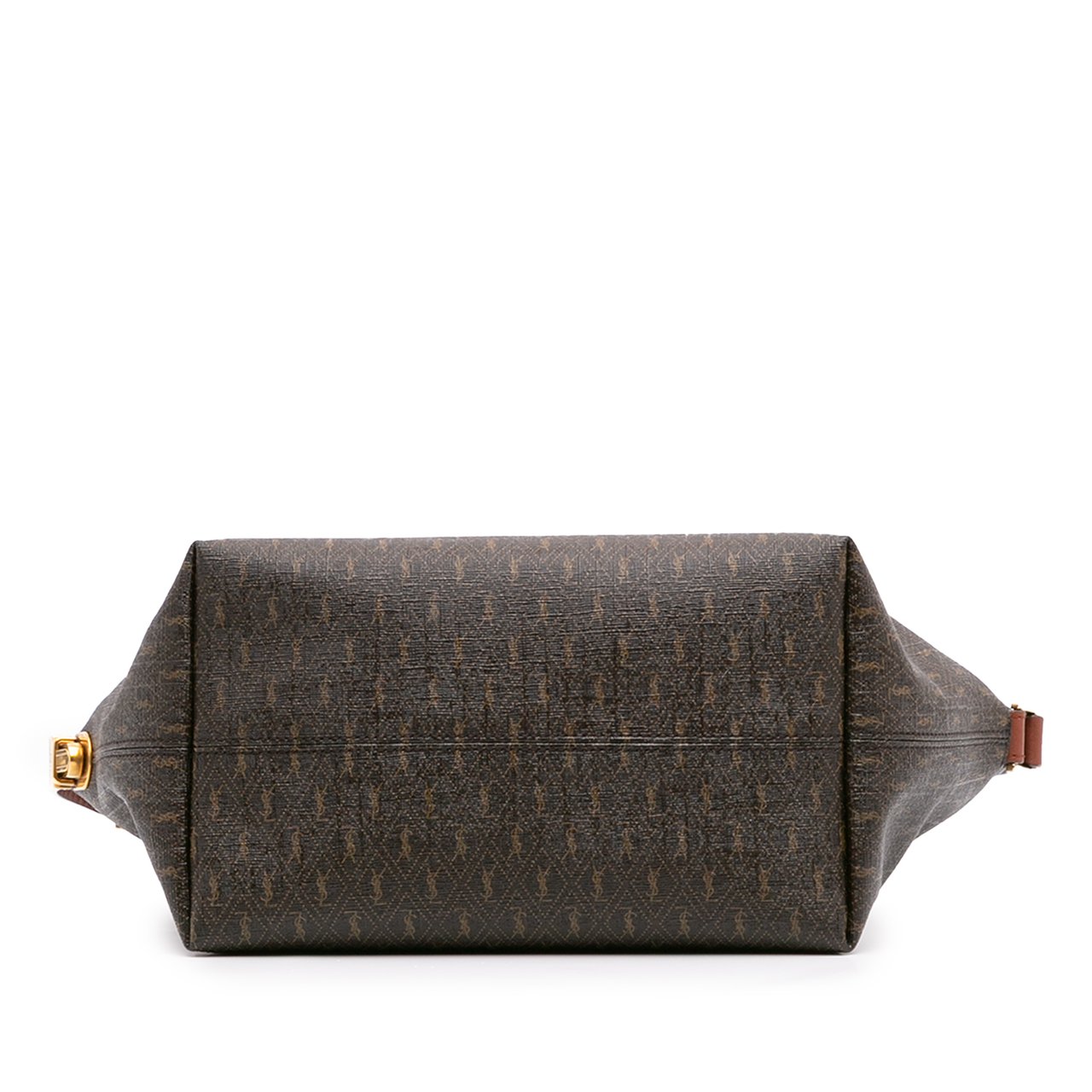 Saint Laurent Coated Canvas Le Monogramme Shoulder Bag Bruin
